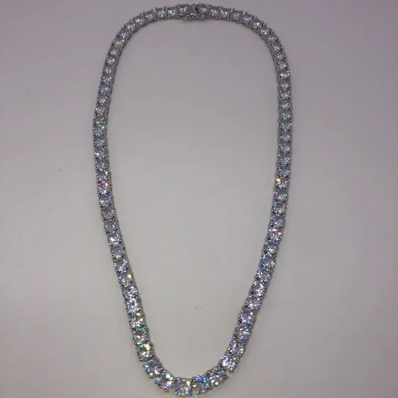 Platinum 75ct Tennis Necklace - Picture 11 of 17